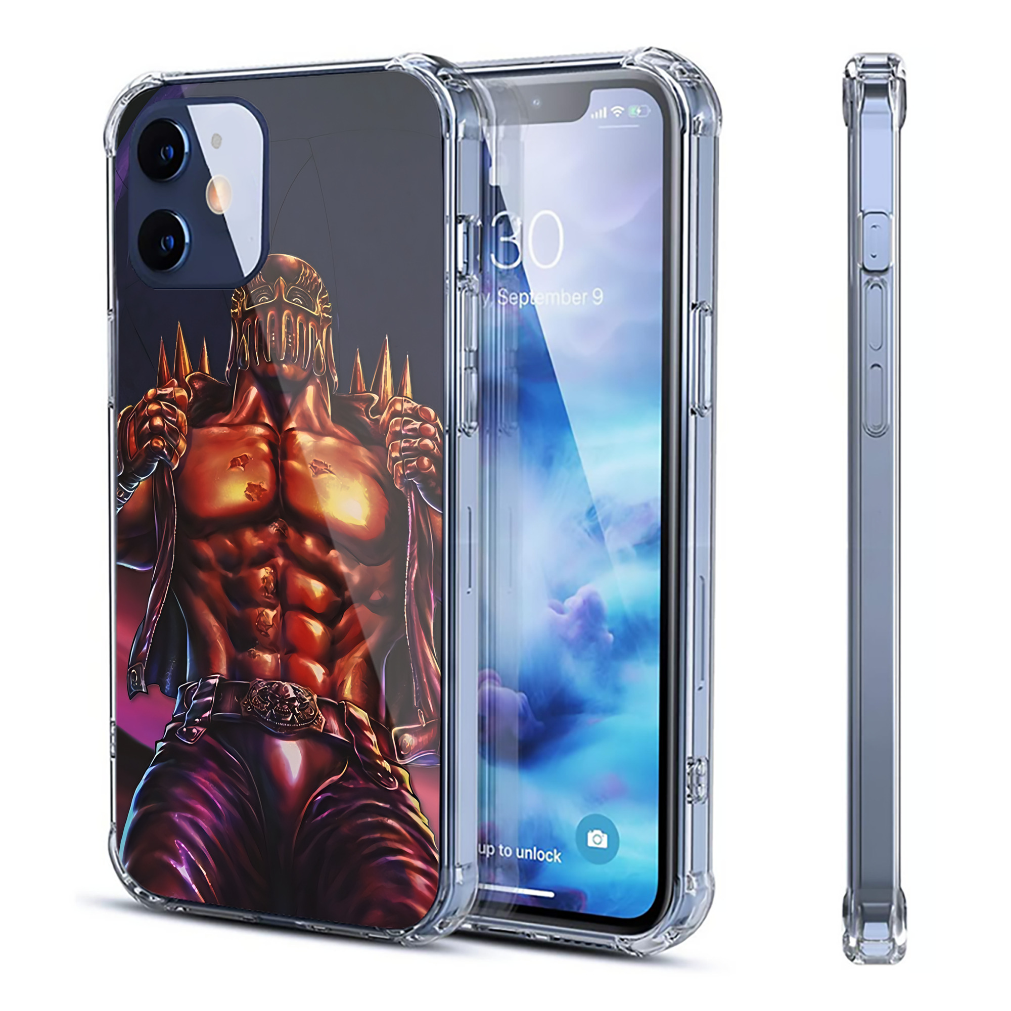 （画像用） 北斗の拳 Fist of the North Star 【iPhone 12シリーズ対応】透明スマホケース（クリアソフトケース）
